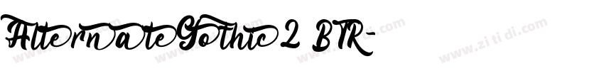 AlternateGothic2 BTR字体转换